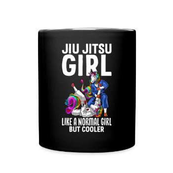 BJJ Girls Martial Arts - Full Colour Mug - black - Front