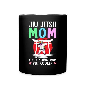 BJJ Mom Martial Arts - Full Colour Mug - black - Front