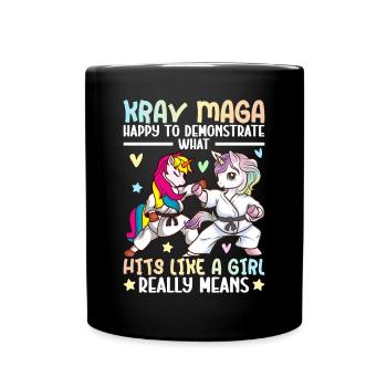 Martial Art Girl - Full Colour Mug - black - Front