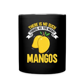 Mango Frucht Mango - Tasse einfarbig - Schwarz - Vorne