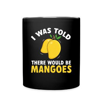 Mango Frucht Mango - Tasse einfarbig - Schwarz - Vorne