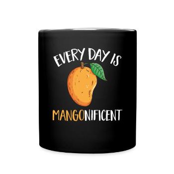 Mango Frucht Mango - Tasse einfarbig - Schwarz - Vorne