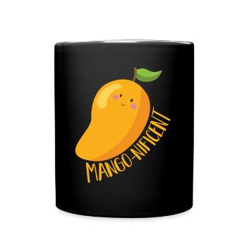 Mango Frucht Mango - Tasse einfarbig - Schwarz - Vorne