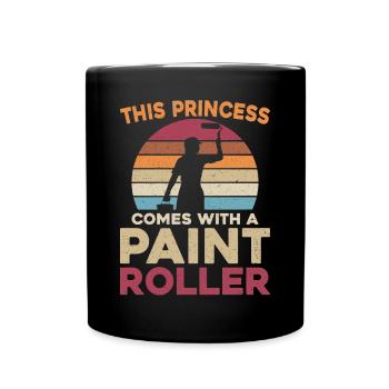 Peintre en bâtiment Décorateur Femme - Mug uni - noir - Devant