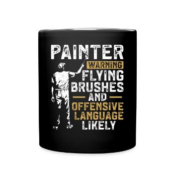Peintre en bâtiment Peintre décorateur Peintre - Mug uni - noir - Devant
