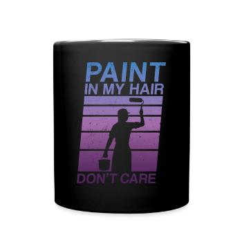 Peintre en bâtiment Décorateur Femme - Mug uni - noir - Devant