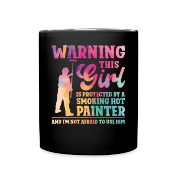 House Painter Decorator Girlfriend - Full Colour Mug - black - Front