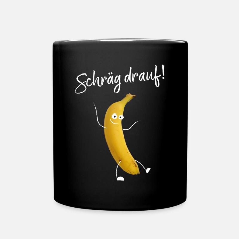 Banane Früchte Ersatzkostüm Kölner Karneval Jeck - Tasse einfarbig - Schwarz