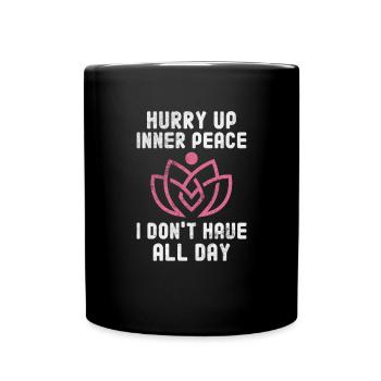 Meditation - Tasse einfarbig - Schwarz - Vorne