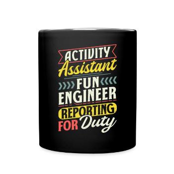 Funny Activity Assistant - Tasse einfarbig - Schwarz - Vorne