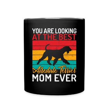 Airedale Terrier Gifts - Tasse einfarbig - Schwarz - Vorne