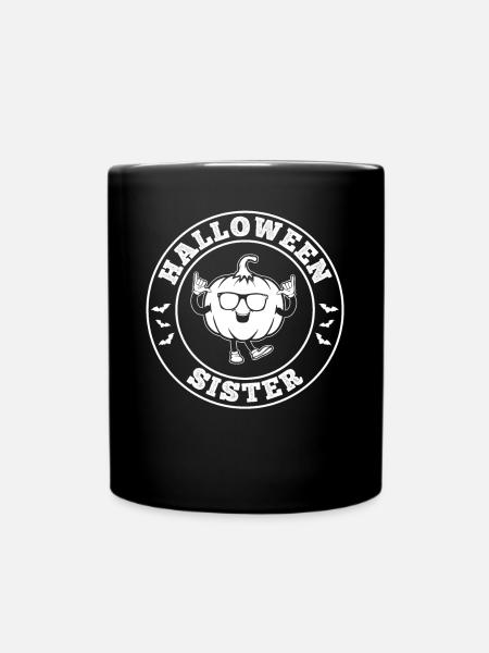 Soeur d’Halloween Citrouille d’Halloween Soeur Halloween, Halloween, Halloween, Soeur Halloween - Mug uni - noir