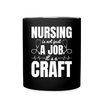Les soins infirmiers ne sont pas seulement un travail, c’est un métier - Hôpital - Mug uni - noir - Devant