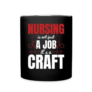 Les soins infirmiers ne sont pas seulement un travail, c’est un métier - Nursing N - Mug uni - noir - Devant