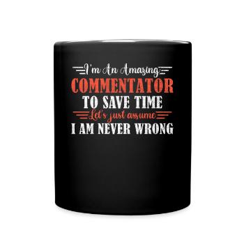 Awesome Commentator - Full Colour Mug - black - Front
