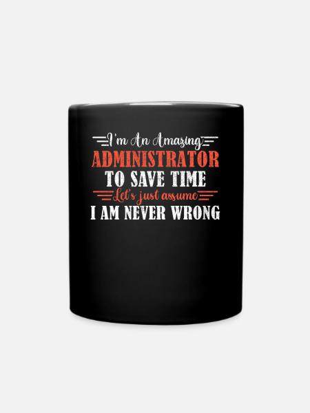 Awesome Administrator - Tasse einfarbig - Schwarz