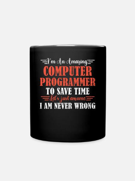 Awesome Computer Programmer - Tasse einfarbig - Schwarz