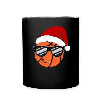Cool Basketball Weihnachten Sonnenbrille - Tasse einfarbig - Schwarz - Vorne