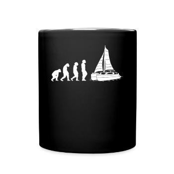 Catamaran Boat Sailboat Sailing Sailor Evolution - Full Colour Mug - black - Front