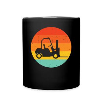 Retro Forklift Driver Forklift Operator Vintage Fo - Tasse einfarbig - Schwarz - Vorne
