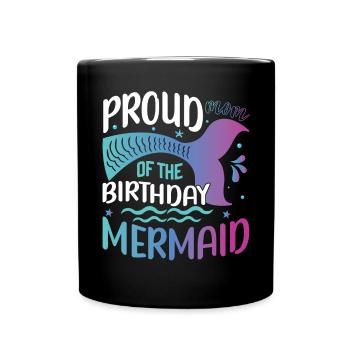 Escouade de fête d’anniversaire pour sirène - Mug uni - noir - Devant