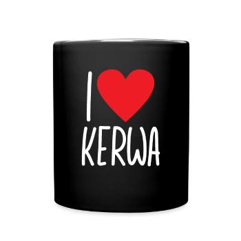 i love Kerwa Kirchweih Volksfest Kirmes Rummel - Tasse einfarbig - Schwarz - Vorne