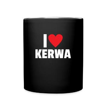i love Kerwa Kirchweih Volksfest Kirmes Rummel - Tasse einfarbig - Schwarz - Vorne