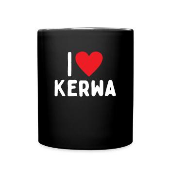 i love Kerwa Kirchweih Volksfest Kirmes Rummel - Tasse einfarbig - Schwarz - Vorne