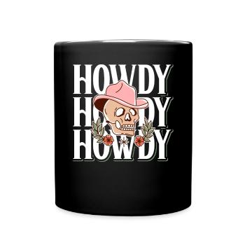 Howdy Western Vibes Country Ranch Life Rodéo - Mug uni - noir - Devant