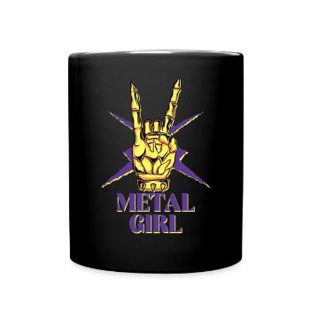 Metallic Girl Chick Rock Mom - Full Colour Mug - black - Front