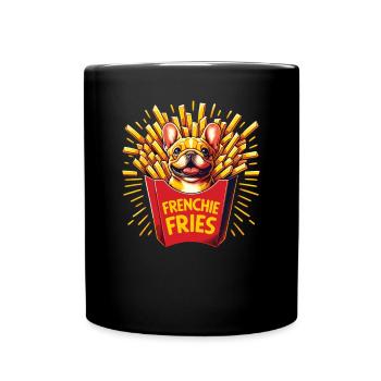 Frenchie Fries - Frites de bouledogue français mignonnes - Mug uni - noir - Devant