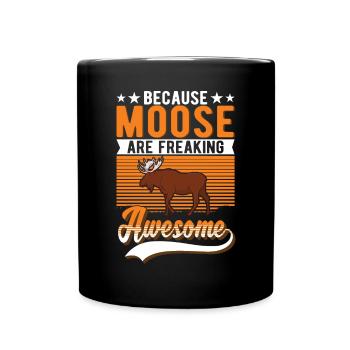 Moose Gift Moose Antlers Scandinavia - Full Colour Mug - black - Front