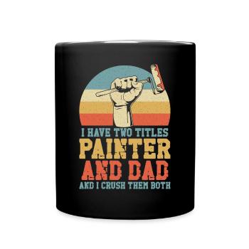 House Painter Decorator Dad Retro - Full Colour Mug - black - Front