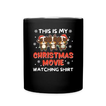 Aussie Red Tri Christmas Movie Watching - Tasse einfarbig - Schwarz - Vorne