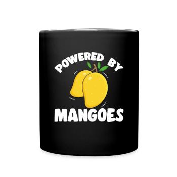 Mango Frucht Mango - Tasse einfarbig - Schwarz - Vorne