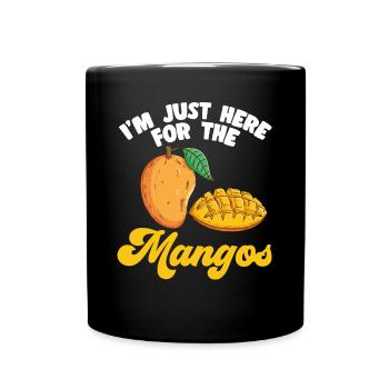 Mango Frucht Mango - Tasse einfarbig - Schwarz - Vorne