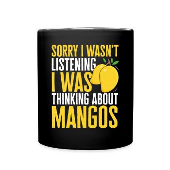 Mango Frucht Mango - Tasse einfarbig - Schwarz - Vorne