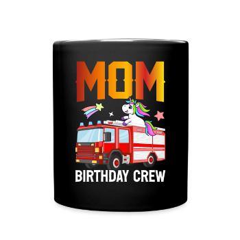 Feuerwehrmann Brandbekämpfung - Tasse einfarbig - Schwarz - Vorne