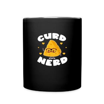 Käse Käsekuchen Essen Geschenk - Tasse einfarbig - Schwarz - Vorne