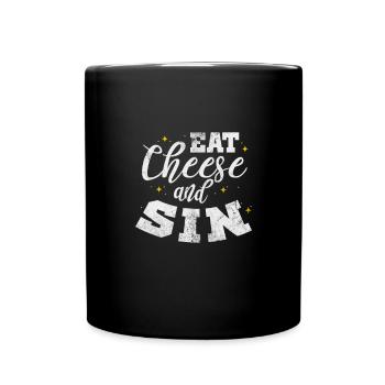 Fromage - Mug uni - noir - Devant