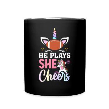 Drôle de joueur de football - Mug uni - noir - Devant