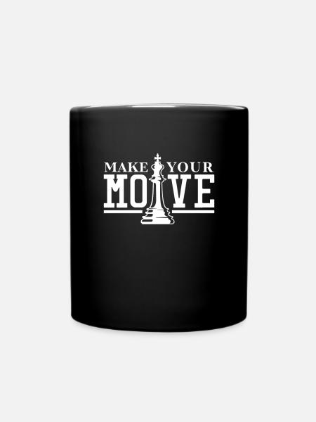 Schach Schachbrett Schachmatt Schachspieler - Tasse einfarbig - Schwarz