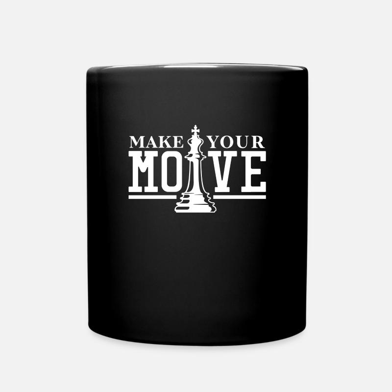 Schach Schachbrett Schachmatt Schachspieler - Tasse einfarbig - Schwarz