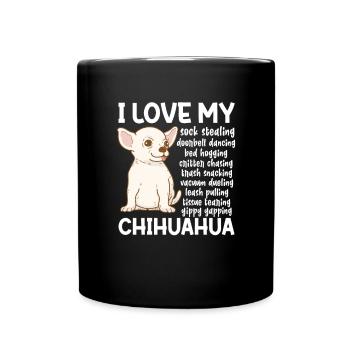 Chihuahua Dog Dog School Dog Owner Gift - Full Colour Mug - black - Front
