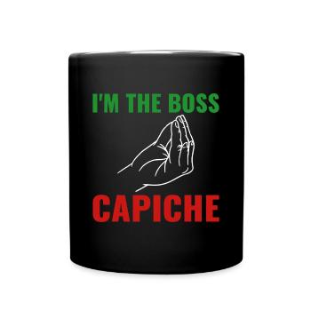 Je suis le manager Capiche ? Italie Culture - Mug uni - noir - Devant