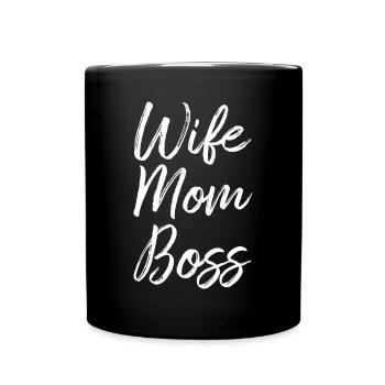 Femme Maman Manager Dame Drôle Maman Mignon - Mug uni - noir - Devant