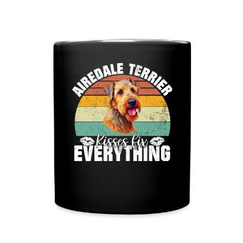 Airedale Terrier Gifts - Tasse einfarbig - Schwarz - Vorne