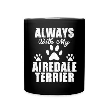 Airedale Terrier Gifts - Tasse einfarbig - Schwarz - Vorne