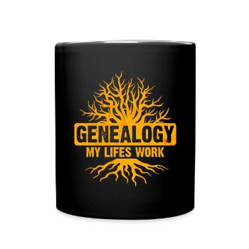 Genealogie Genetik Genealogist Vorfahren - Tasse einfarbig - Schwarz - Vorne
