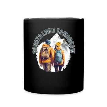 Hikers with Partner Design for Mountaineers - Full Colour Mug - black - Front